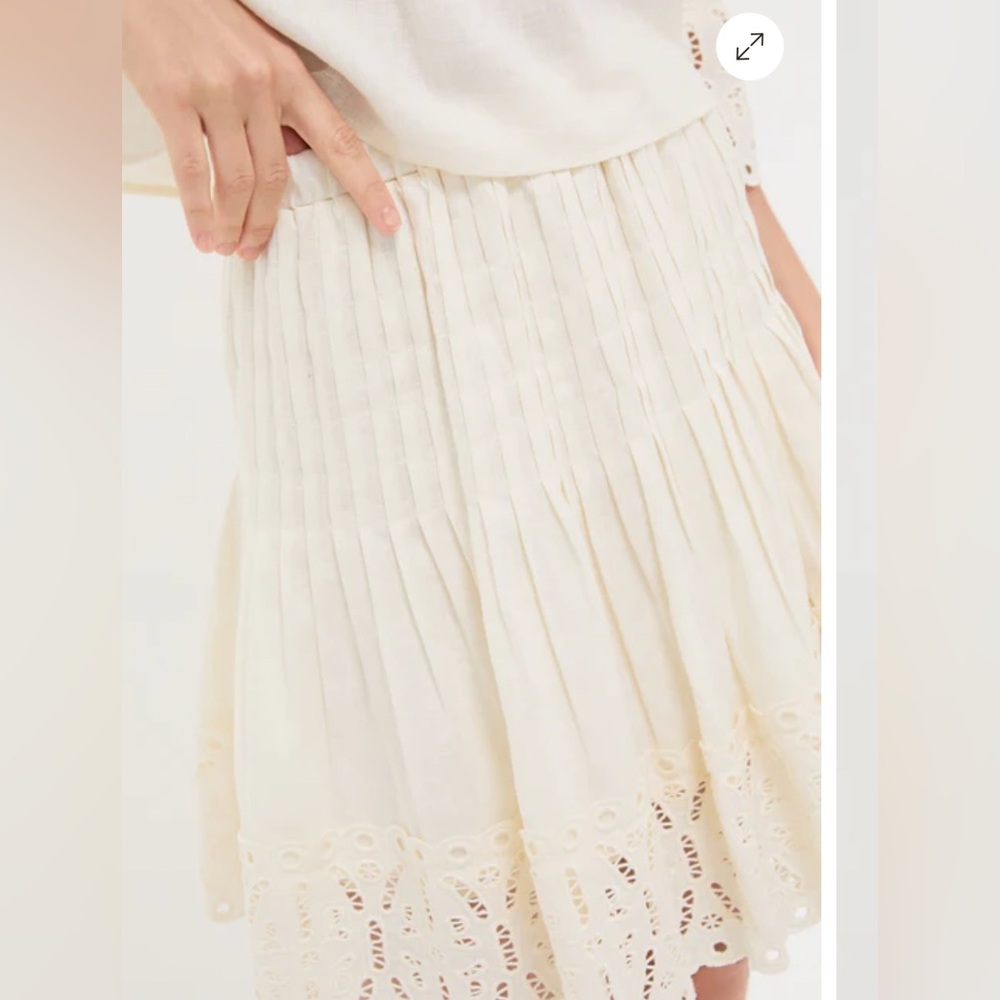 Tuckernuck Cream A-Line Skirt